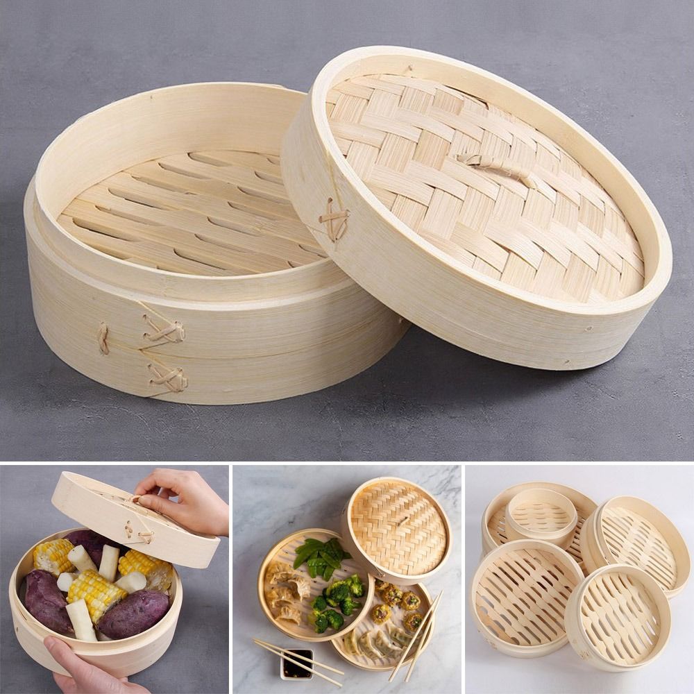 Bao Steamer Bamboo - Chinese Stoomboot Bamboe Stoomboot Dimsum Koken